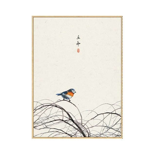 Japan Style Floral Wall Art