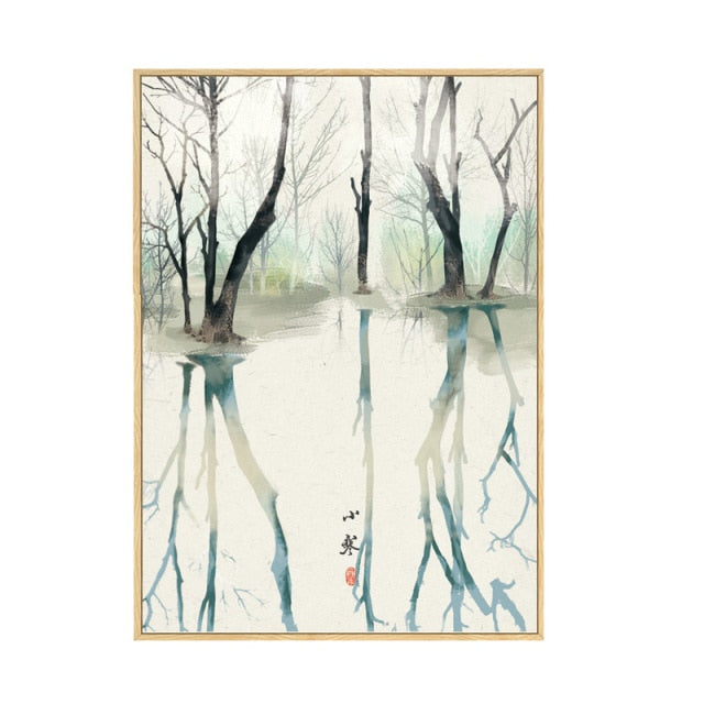 Japan Style Floral Wall Art