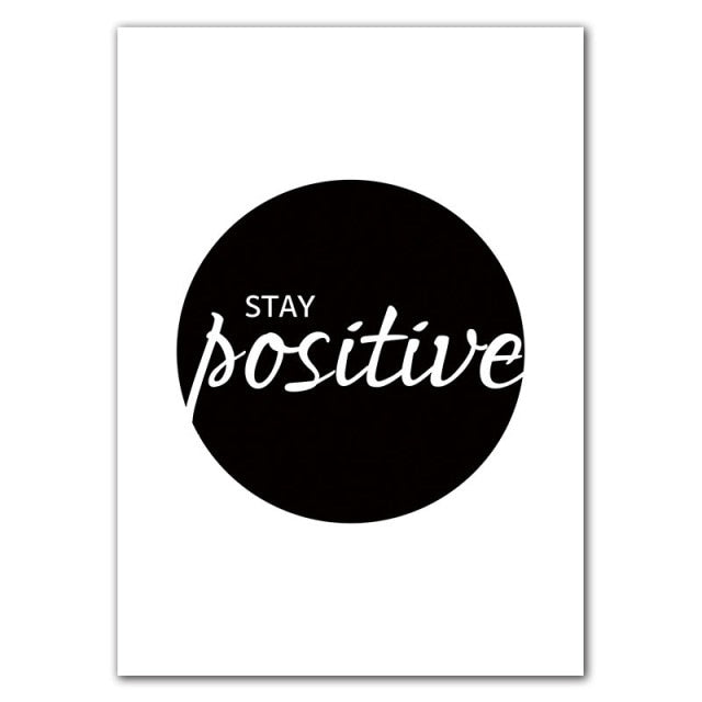 Black White Love Smile Quote Motivational Wall Art
