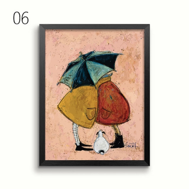 Gohipang Happy Family Abstract Wall Art