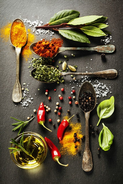 Canvas Prints - Vegetable, Grains and Spices