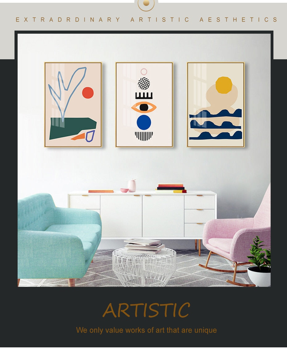 Geometric Abstract Scene Scandinavia