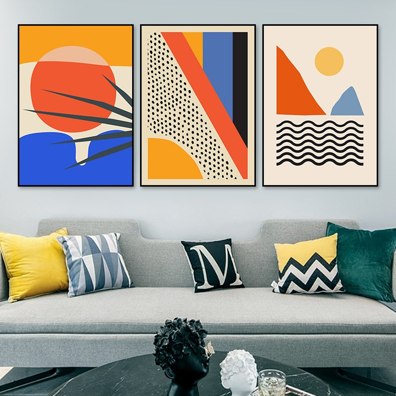 Geometric Abstract Scene Scandinavia