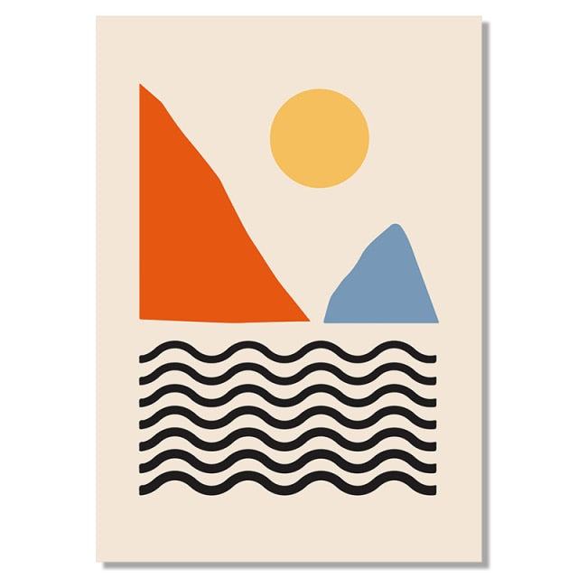 Geometric Abstract Scene Scandinavia