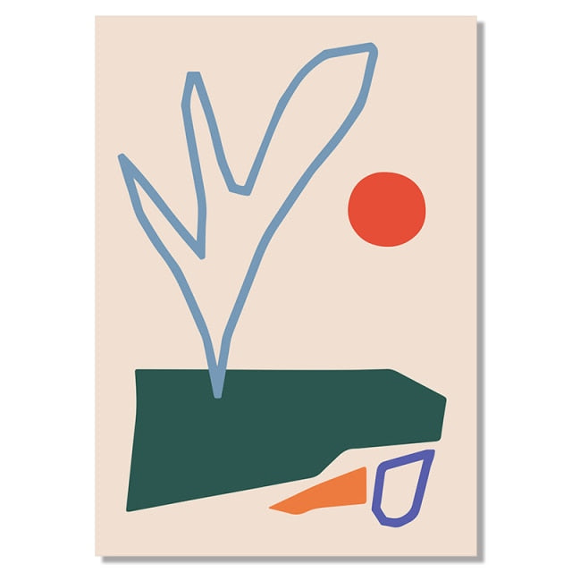 Geometric Abstract Scene Scandinavia