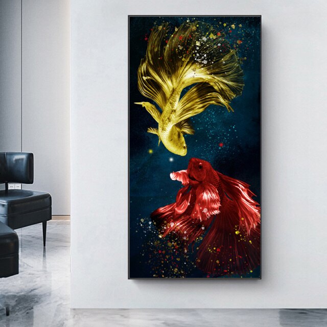 Koi Fish Feng Shui Wall Art