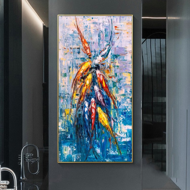Koi Fish Feng Shui Wall Art