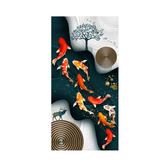 Koi Fish Feng Shui Wall Art