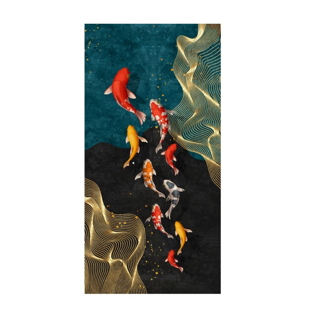 Koi Fish Feng Shui Wall Art