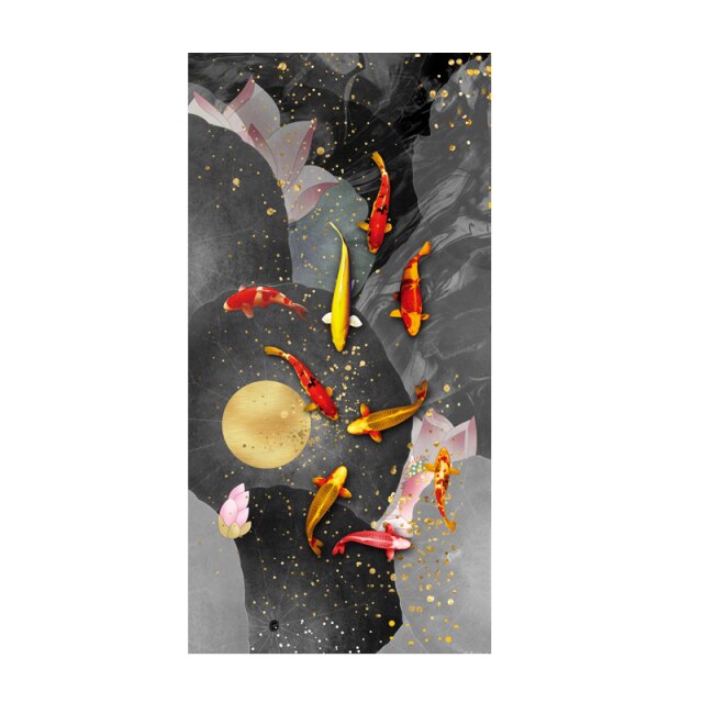Koi Fish Feng Shui Wall Art