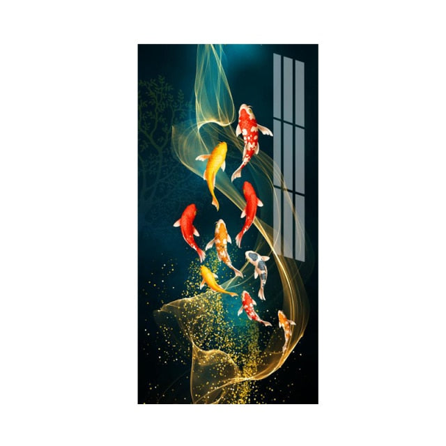 Koi Fish Feng Shui Wall Art