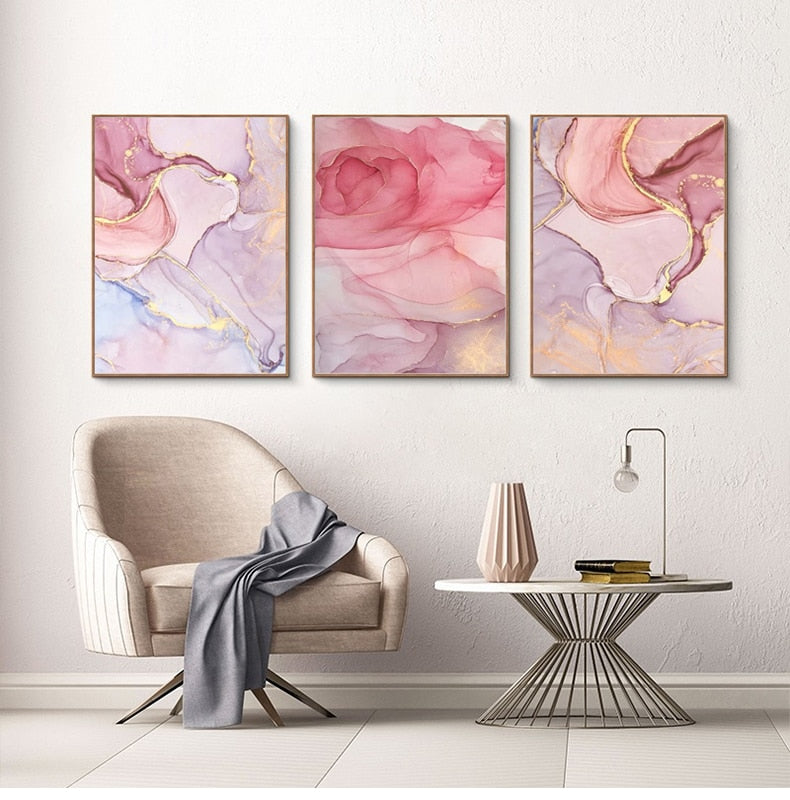 Nordic Purple Pink Wall Art