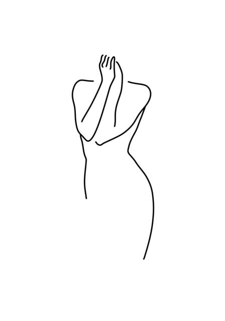 Art Figure Line Drawing Wall Art