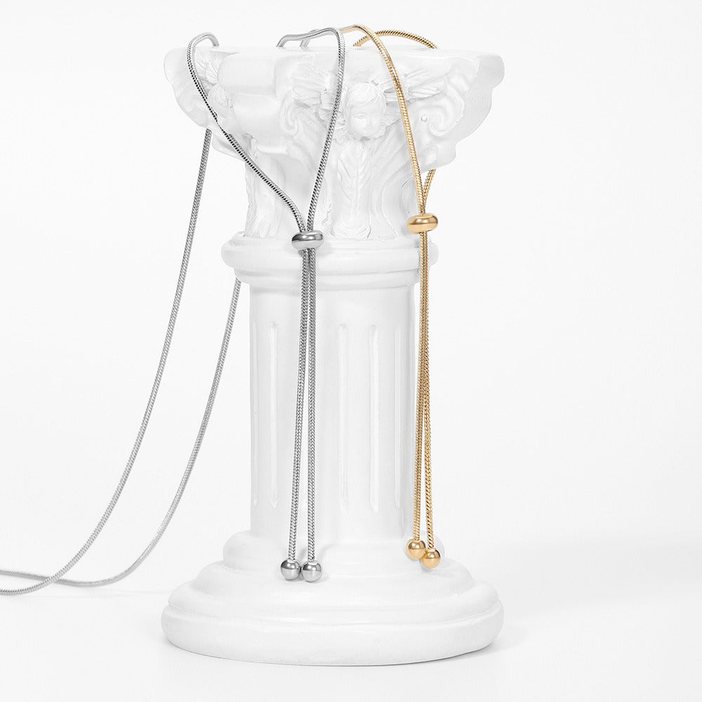 Adjustable Titanium Steel Snake Bone Chain Necklace