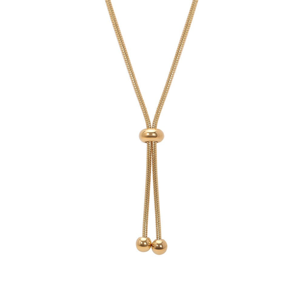 Adjustable Titanium Steel Snake Bone Chain Necklace