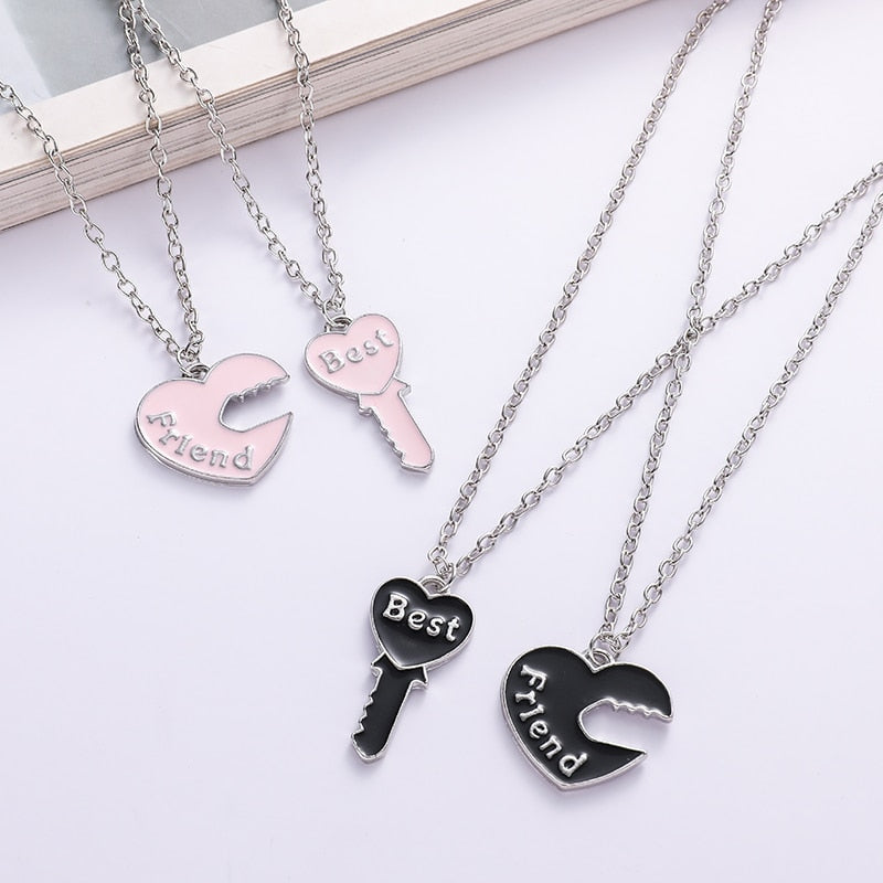 Romantic Best Friends Honey Love Couple Pendant Necklace - Symbolize Your Unbreakable Friendship