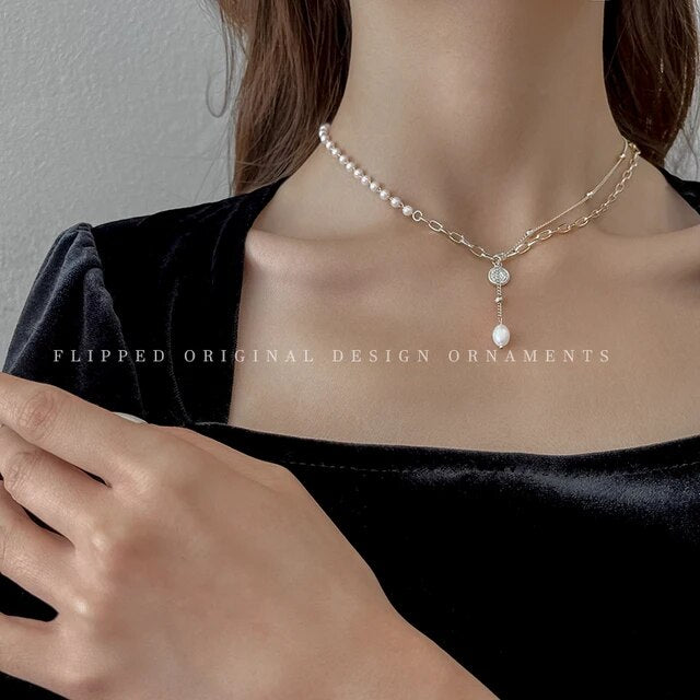 Korean Pendant Pearl Choker Necklace - Various Designs Fashion Statement Piece with Free Shipping