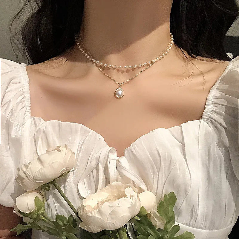 Korean Pendant Pearl Choker Necklace - Various Designs Fashion Statement Piece with Free Shipping