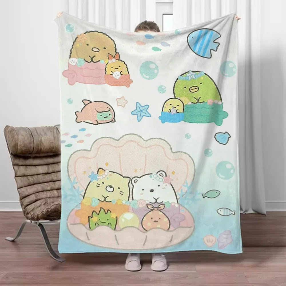 Sumikko Gurashi Versatile Throw: Blanket, Beach Towel & More!