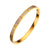 Dazzling Zircon & Cross Bracelet: Gold Stainless Steel Bangle for Women