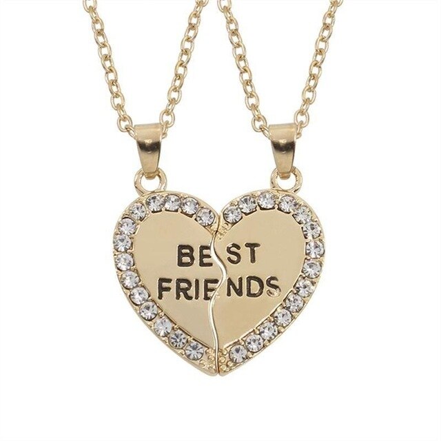 Romantic Best Friends Honey Love Couple Pendant Necklace - Symbolize Your Unbreakable Friendship