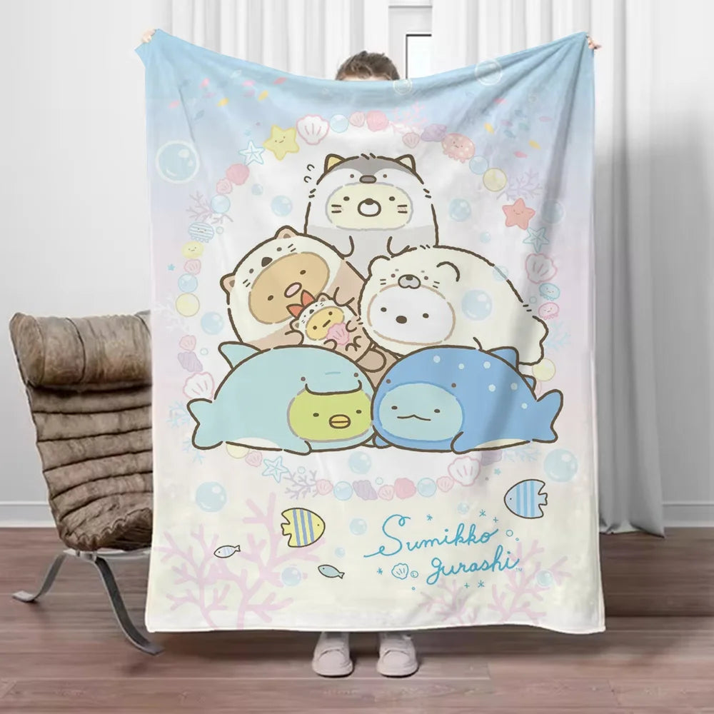 Sumikko Gurashi Versatile Throw: Blanket, Beach Towel & More!