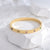 Dazzling Zircon & Cross Bracelet: Gold Stainless Steel Bangle for Women