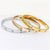 Dazzling Zircon & Cross Bracelet: Gold Stainless Steel Bangle for Women