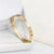 Dazzling Zircon & Cross Bracelet: Gold Stainless Steel Bangle for Women