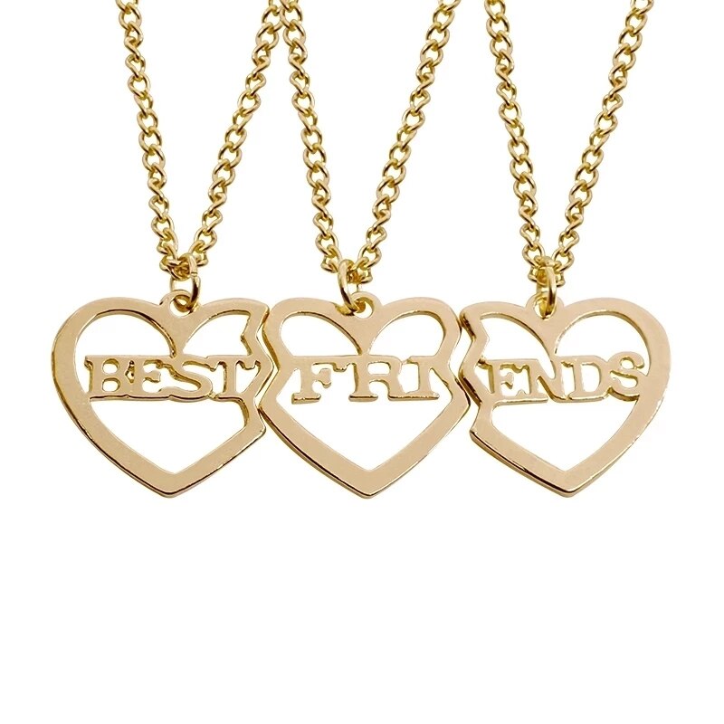 Romantic Best Friends Honey Love Couple Pendant Necklace - Symbolize Your Unbreakable Friendship