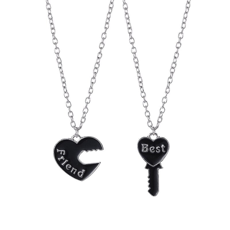 Romantic Best Friends Honey Love Couple Pendant Necklace - Symbolize Your Unbreakable Friendship