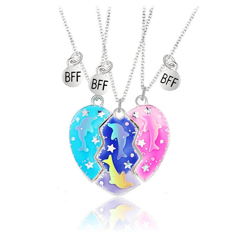 Romantic Best Friends Honey Love Couple Pendant Necklace - Symbolize Your Unbreakable Friendship