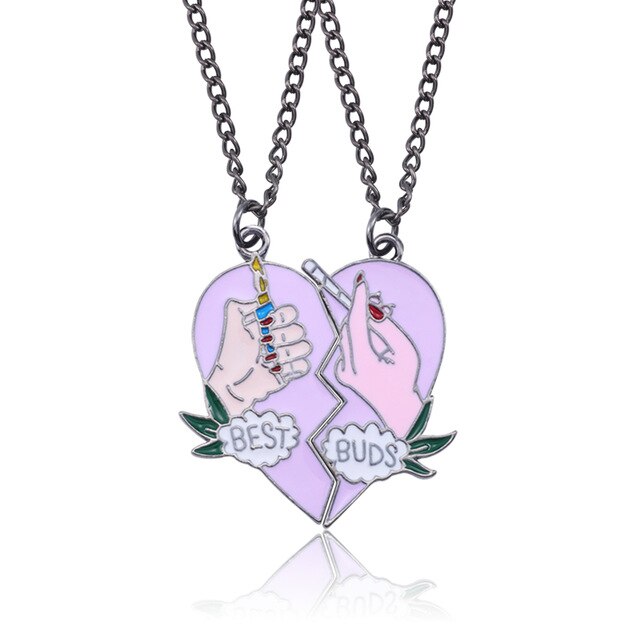 Romantic Best Friends Honey Love Couple Pendant Necklace - Symbolize Your Unbreakable Friendship