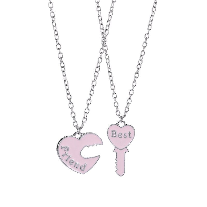 Romantic Best Friends Honey Love Couple Pendant Necklace - Symbolize Your Unbreakable Friendship