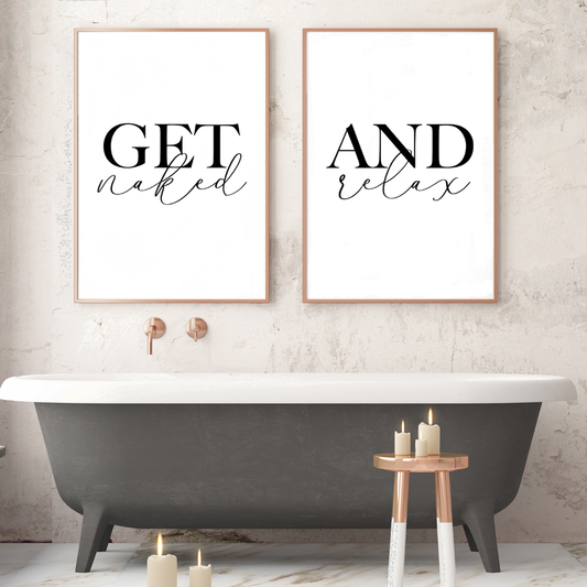 Get Naked and Relax Wall Art - Little Eudora