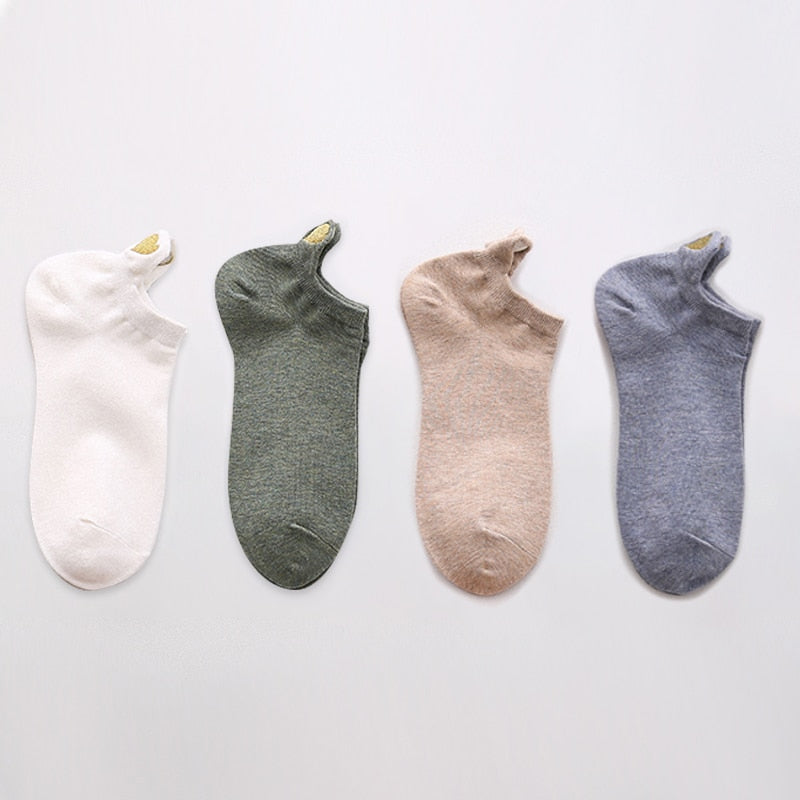 Fashion Ankle Socks - 4 Pairs - Little Eudora