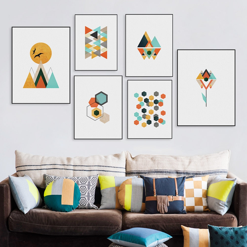 Geometric Multicolored Abstract Art - Little Eudora
