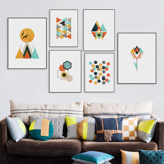 Geometric Multicolored Abstract Art - Little Eudora