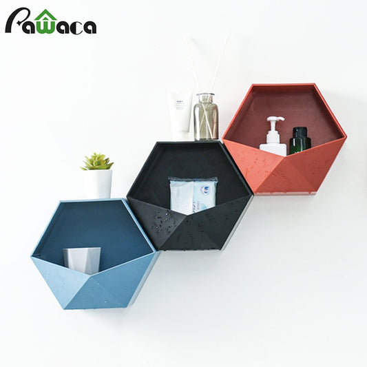 Nordic Style Geometric Hexagon Floating Shelf - Little Eudora