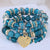 Kymyad (4pcs/set ) Multilayer Bohemia Bracelet Resin Beads Bracelets For Women Bijoux Vintage Heart Charm Bracelet Femme Jewelry