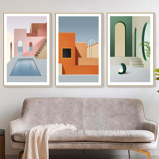 Abstract Still Life Scandinavia Geometric Wall Art - Little Eudora