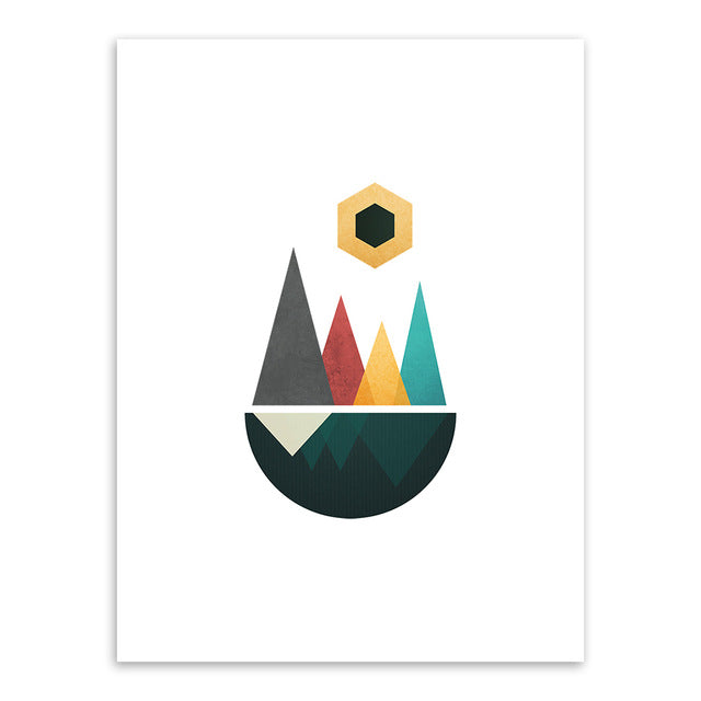 Geometric Multicolored Abstract Art - Little Eudora