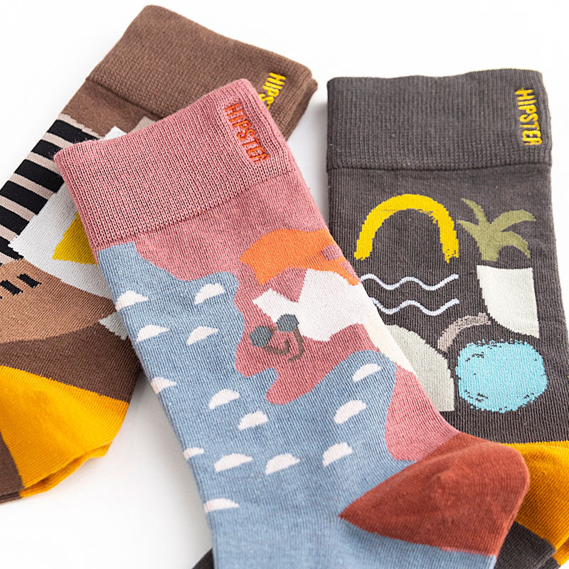 Unisex Harajuku Colorful Full Socks -1 Pair - Little Eudora