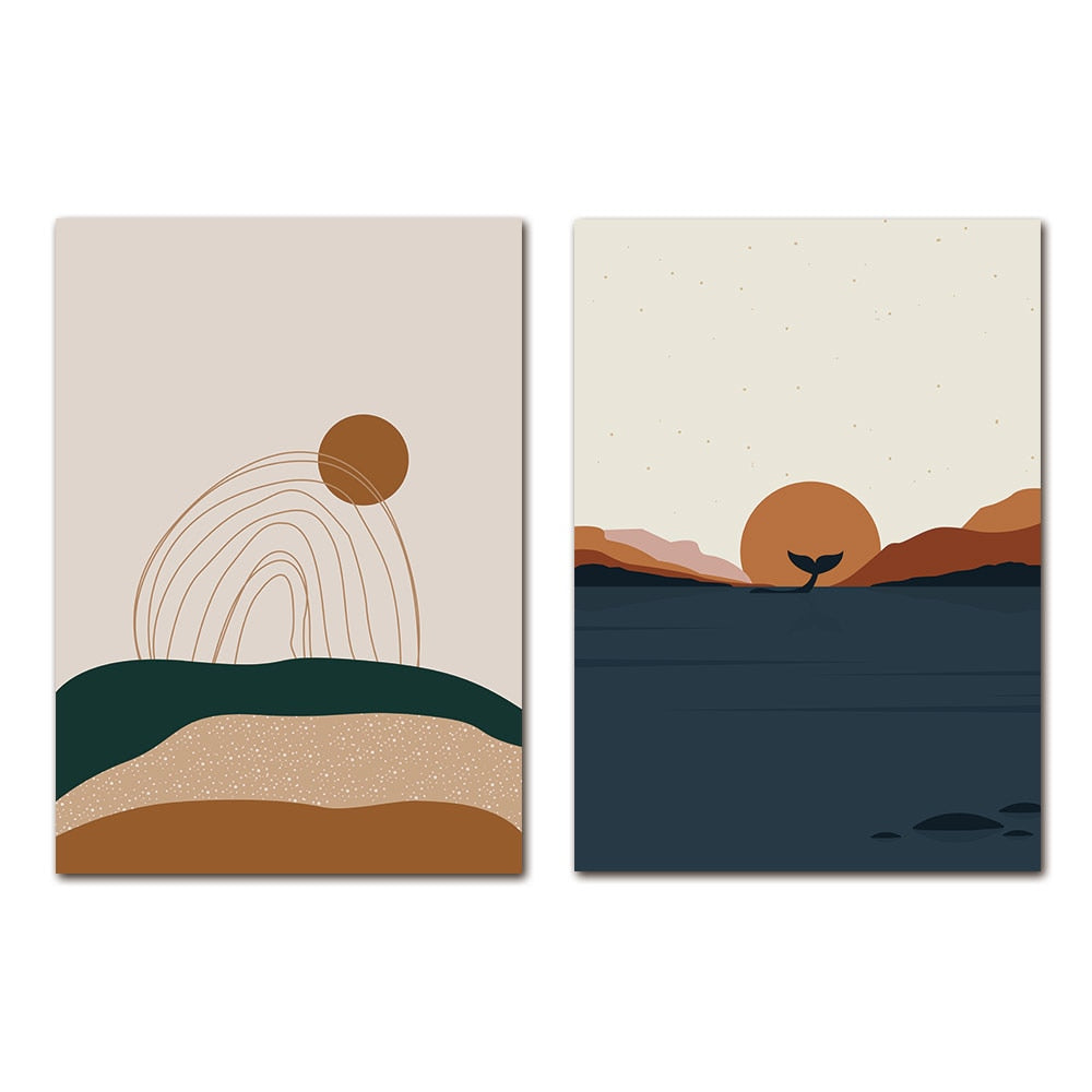 Abstract Painting Sunrise Canvas - Little Eudora