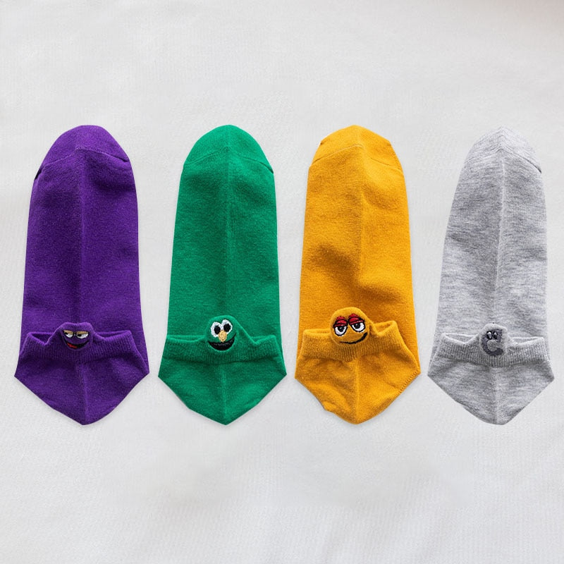 Fashion Ankle Socks - 4 Pairs - Little Eudora