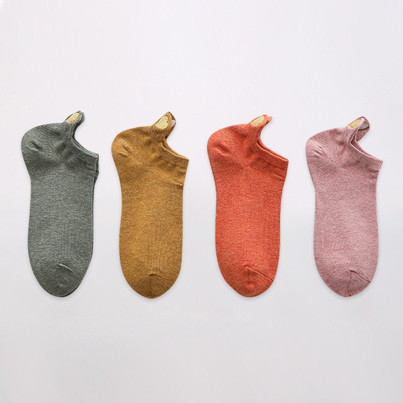 Fashion Ankle Socks - 4 Pairs - Little Eudora