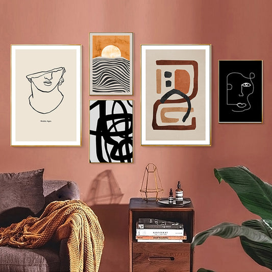 Abstract Geometric Canvas Wall Art - Little Eudora
