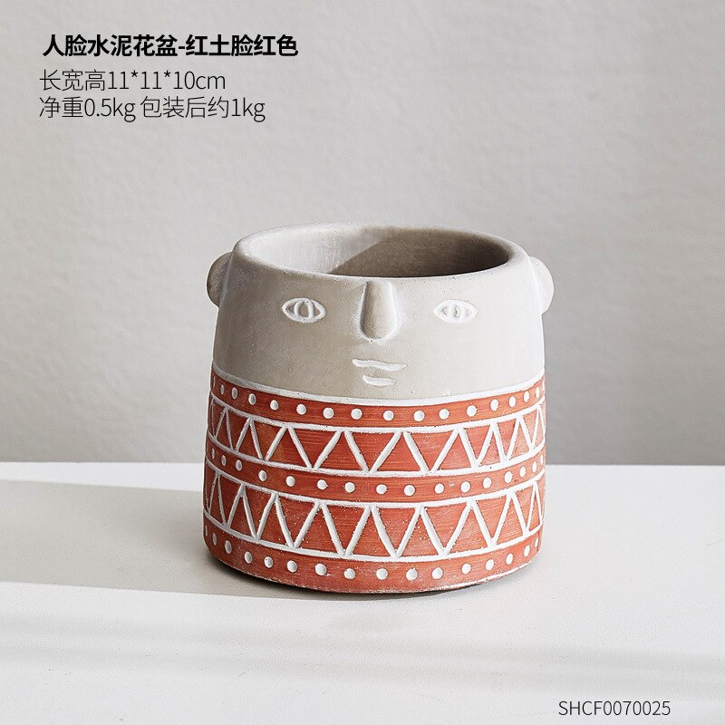 Home Decor artistical Ceramic Vase for Flowers Abstract Human Face Nordic Decoration Home Vase luxury Pot For Dried Flower