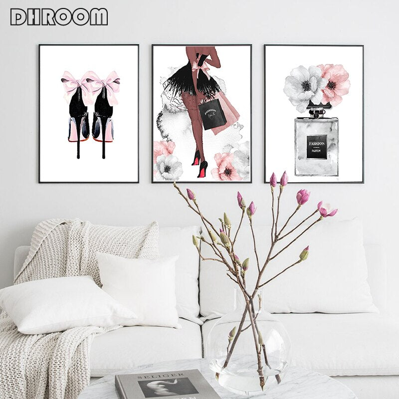 Fashion Wall Art Perfume Lips Wall Art - Little Eudora