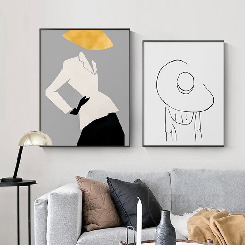 Abstract Lady Romantic oil painting Wall Art - Little Eudora